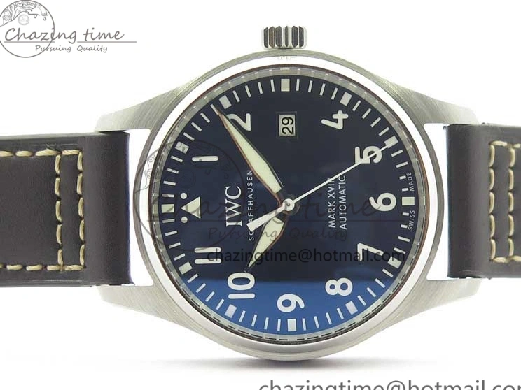 MIROTIME 1229 MARK XVIII Le Petit Prince IW327004 SS FKF 1:1 Best Edition Blue Dial On Brown Leather Strap Trendsetting 7117